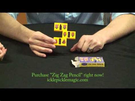 Zigzagging pencil magic trick